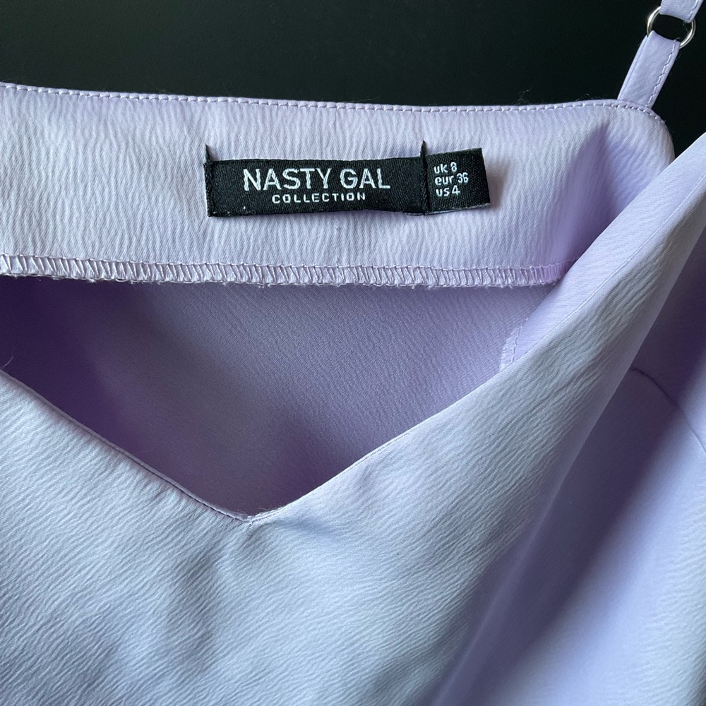 Nasty Gal Lavender V-Neck Slip Top
